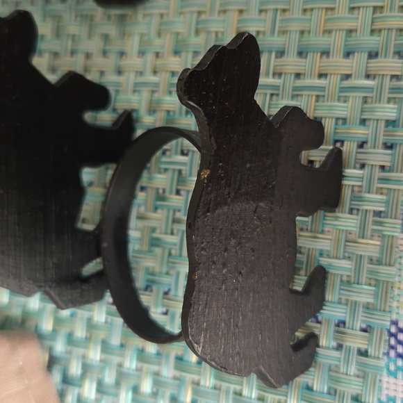 Black Bear metal Napkin Rings - Picture 7 of 7